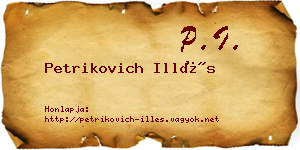 Petrikovich Illés névjegykártya